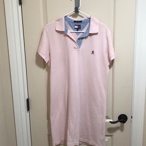 Short sleeve light pink mid length